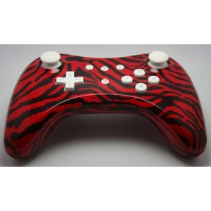 Wii U Pro Controller Zebra Red